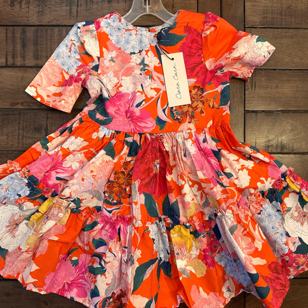 Cara Cara, Colorful Girls Floral Dress (4)